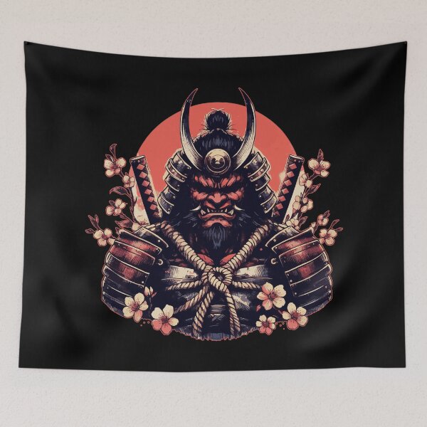 Item preview, Samurai Oni Japanese Demon Ogre designed and sold by TomFrontierArt.
