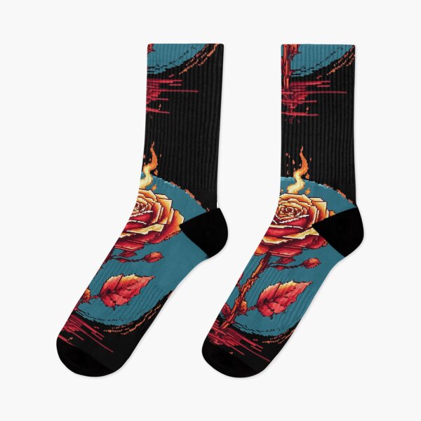 Item preview, 8bit Rose on Fire designed and sold by LeftImpressed.