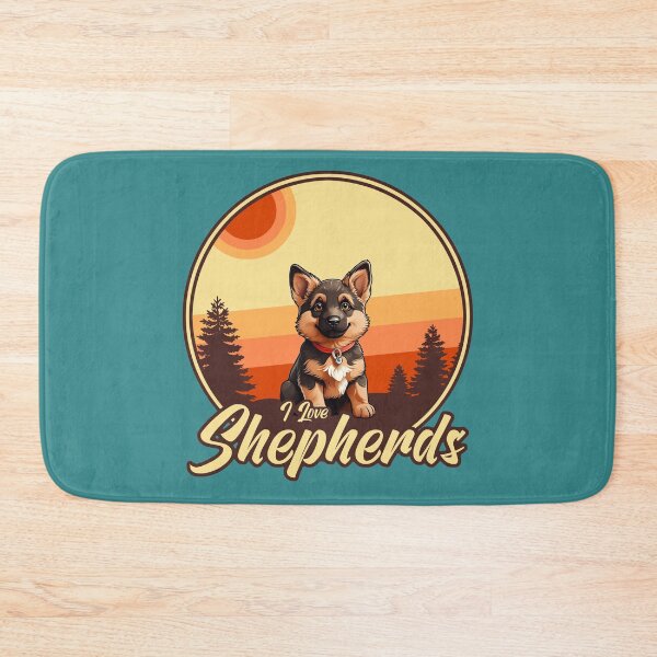 Item preview, I Love Shepherds - Vintage Sunset Design - German Shepherd Lover designed and sold by brindled.