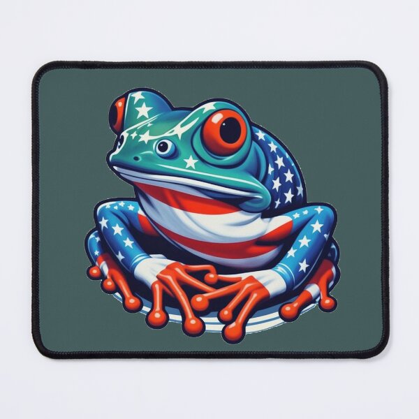 Item preview, screaming froggy frog - USA flag colors designed and sold by Bukhisz.
