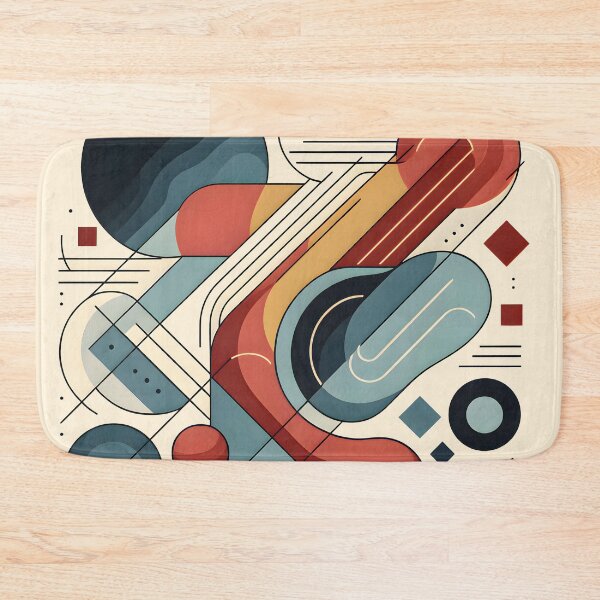 Item preview, Geometric Shapes Circles Squares Modern Design designed and sold by Itaya Art.