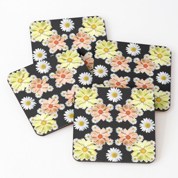 Item preview, Floral pattern of cosmos and daisies daisy flower designed and sold by rhnaturestyles.