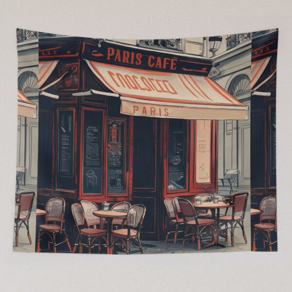 Item preview, “Vintage Paris Café: Classic Street Scene Art"….by Carraann  designed and sold by CARRAANN.