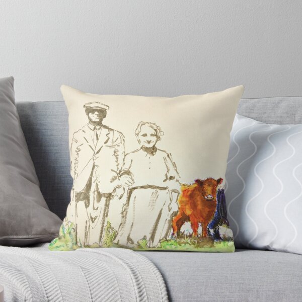 Item preview, Riggit Galloway Cows with Vintage Couple Surreal Painting designed and sold by MikeJory.