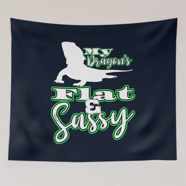 Item preview, My Dragons Flat and Sassy - Funny Bearded Dragon designed and sold by YomeHayin.