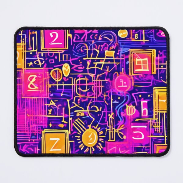 Item preview, Neon Math Patterns: Gold & Pink designed and sold by Health And Fitness Posts e-Store.
