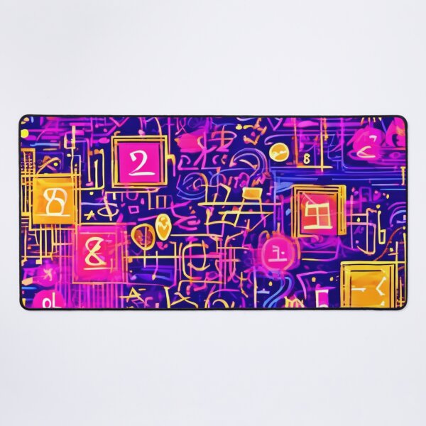 Item preview, Neon Math Patterns: Gold & Pink designed and sold by Health And Fitness Posts e-Store.