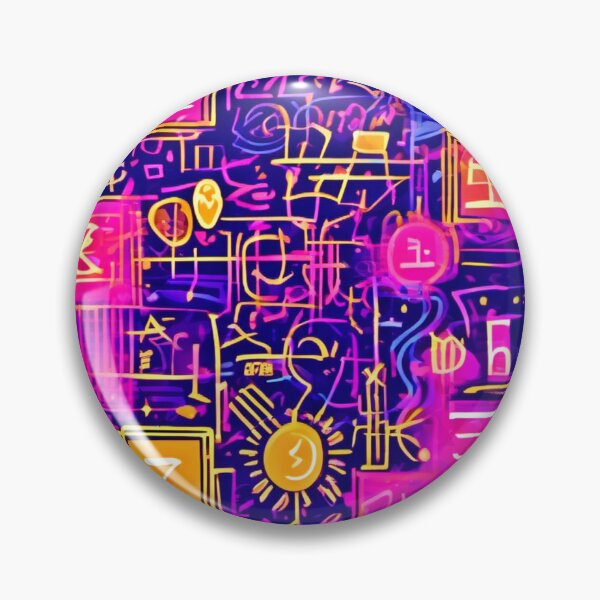 Item preview, Neon Math Patterns: Gold & Pink designed and sold by Health And Fitness Posts e-Store.