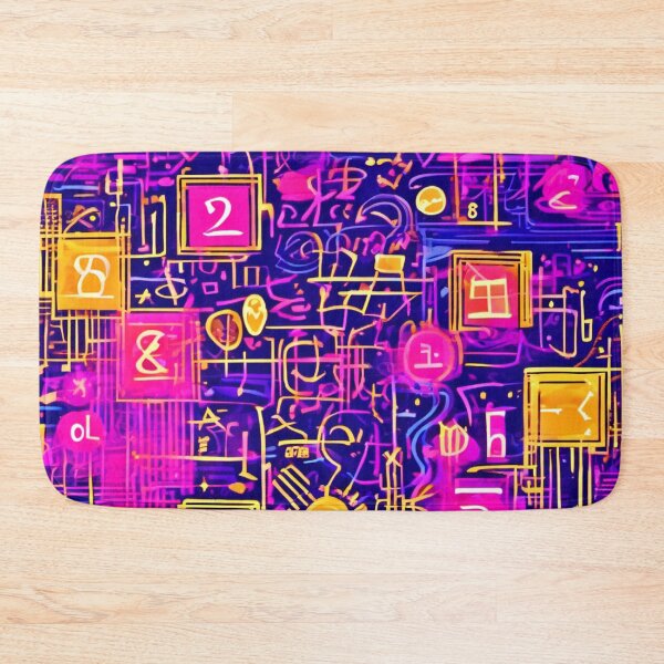 Item preview, Neon Math Patterns: Gold & Pink designed and sold by Health And Fitness Posts e-Store.