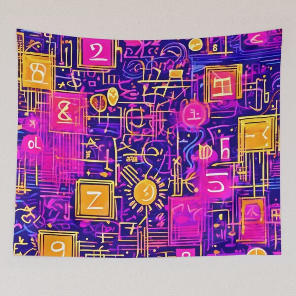 Item preview, Neon Math Patterns: Gold & Pink designed and sold by Health And Fitness Posts e-Store.