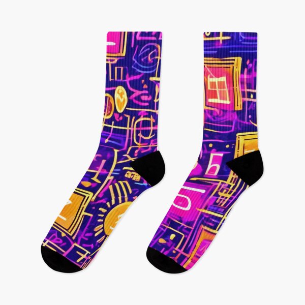 Item preview, Neon Math Patterns: Gold & Pink designed and sold by Health And Fitness Posts e-Store.