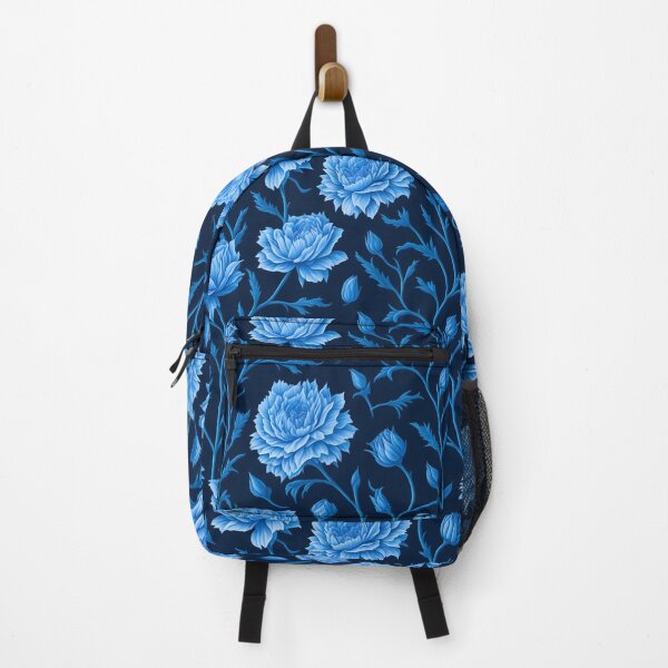 Item preview, Elegant Blue Carnation Floral Pattern, Blue Flower Pattern designed and sold by StickerinoShop.