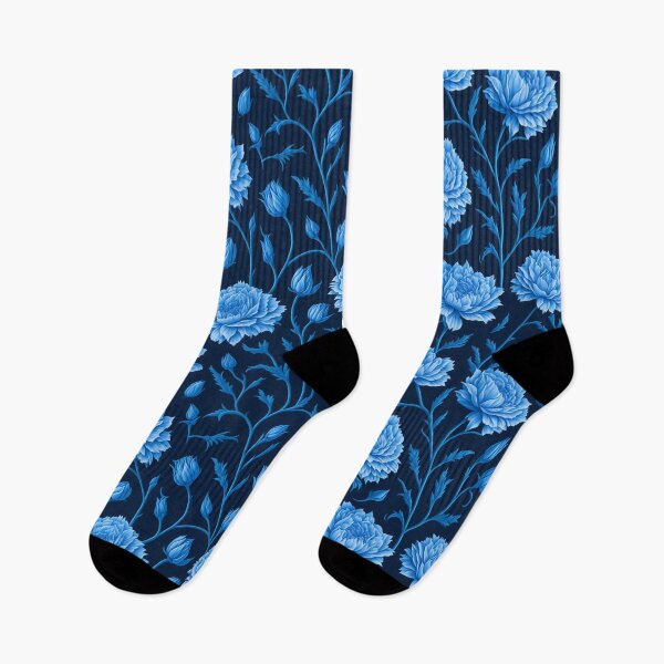 Item preview, Elegant Blue Carnation Floral Pattern, Blue Flower Pattern designed and sold by StickerinoShop.