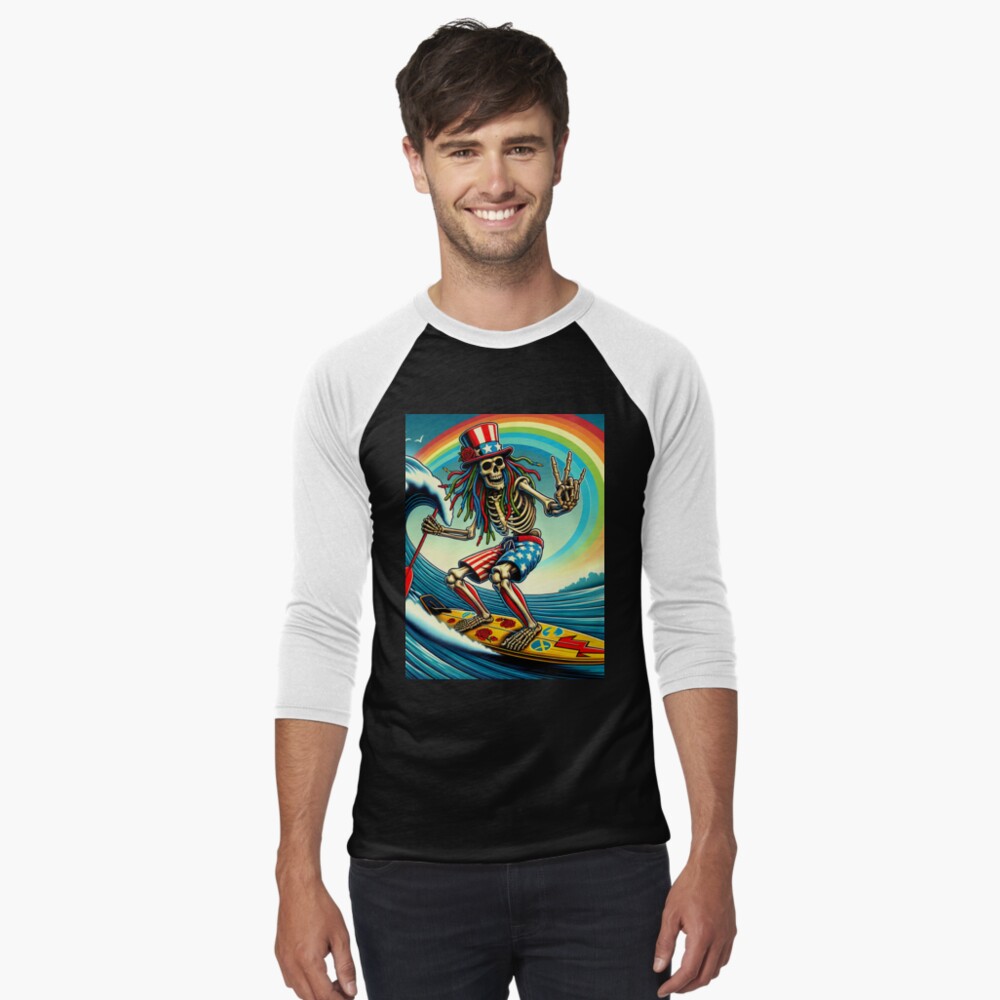 Item preview, Baseball ¾ Sleeve T-Shirt designed and sold by HippieFarms11.