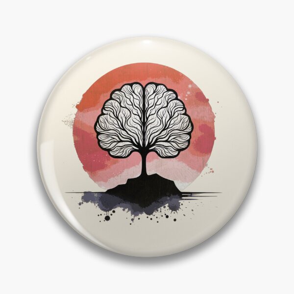 Item preview, Brain Tree Sunset Artwork, Health, Mental, Depression, Anxiety, Mental Iliness, Matters Awareness designed and sold by Collagedream.