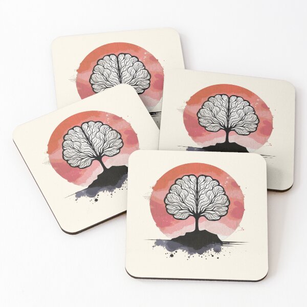 Item preview, Brain Tree Sunset Artwork, Health, Mental, Depression, Anxiety, Mental Iliness, Matters Awareness designed and sold by Collagedream.