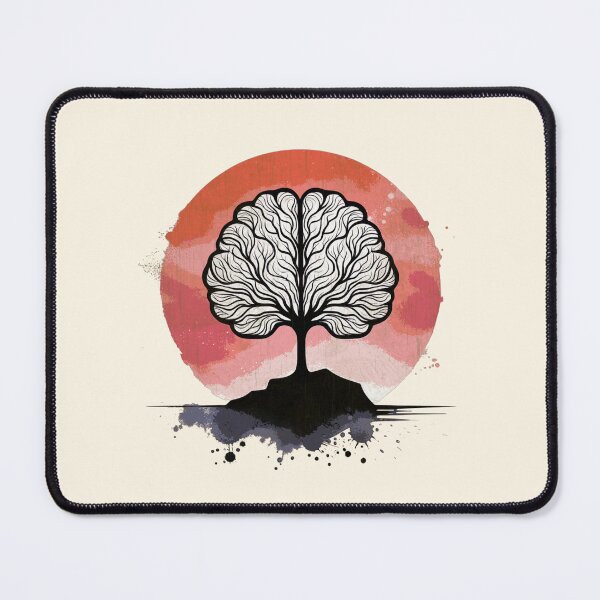 Item preview, Brain Tree Sunset Artwork, Health, Mental, Depression, Anxiety, Mental Iliness, Matters Awareness designed and sold by Collagedream.