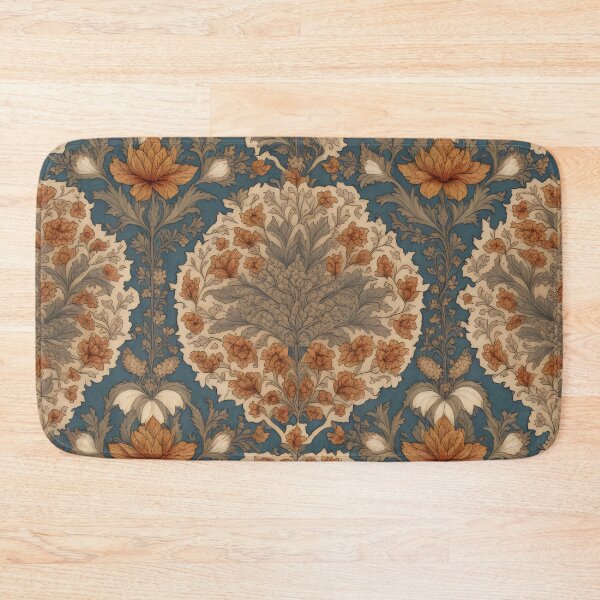 Item preview, Turkish floral pattern, beige,red and blue designed and sold by patterncrow.