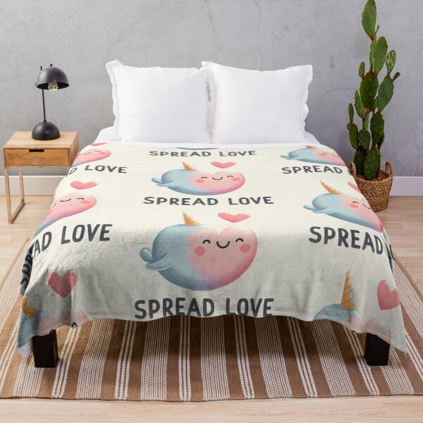 Item preview, Spread Love Narwhal designed and sold by Vkinsify.