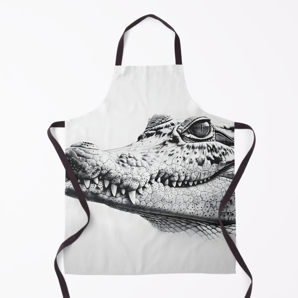 Item preview, Black and white Crocodile drawing designed and sold by Pencil-Art.