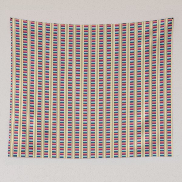 Item preview, Modern Plaid Line Pattern in Cream, Beige, Dark Blue, Orange, Berry and Mint Green designed and sold by scome.