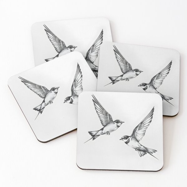 Item preview, Black and White Bird Pencil Drawing designed and sold by Pencil-Art.