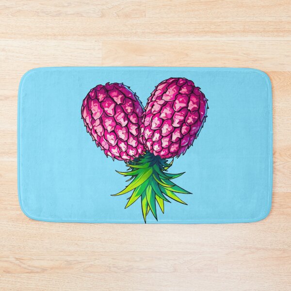 Item preview, Two Upside Down Pineapples, One Heart - Light Blue designed and sold by JLEmporium.