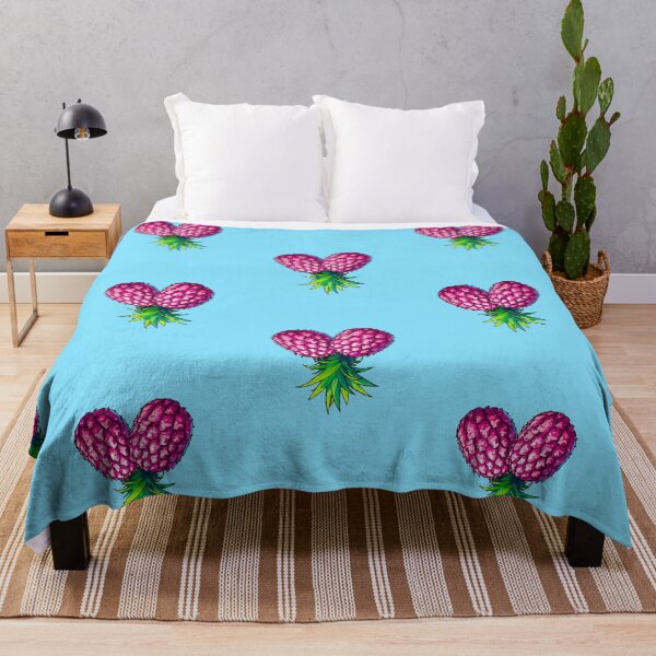 Item preview, Two Upside Down Pineapples, One Heart - Light Blue designed and sold by JLEmporium.