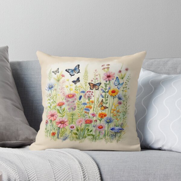 Artikel-Vorschau von Vintage botanische Aquarell Wildblumen und Schmetterlinge, designt und verkauft von Lam Assia.