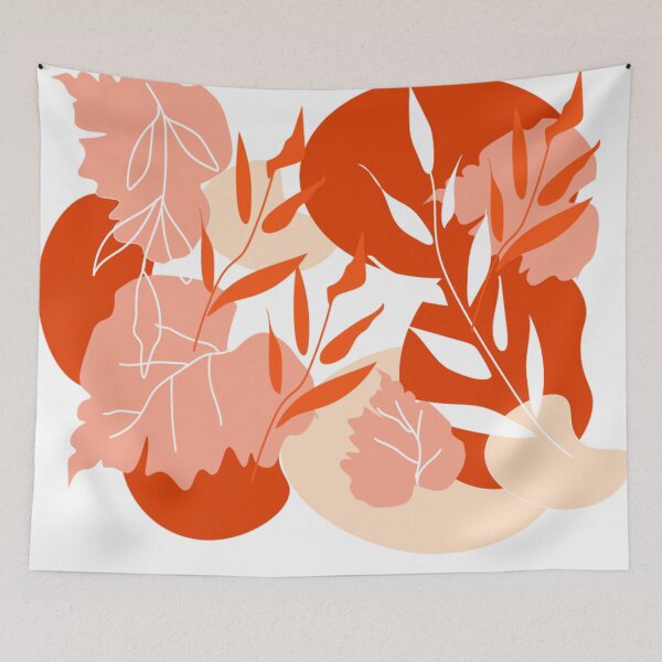 Item preview, circle and leaves in orange color designed and sold by Nature  Nblossom.