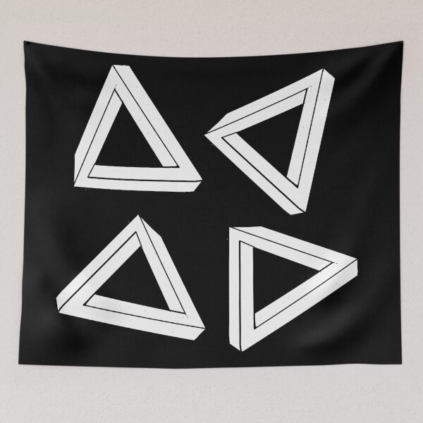 Item preview, Penrose Triangles  - color me - optical illusion designed and sold by RedLeafPine.