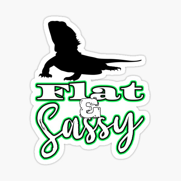 Item preview, Flat and Sassy - Funny Bearded Dragon designed and sold by YomeHayin.