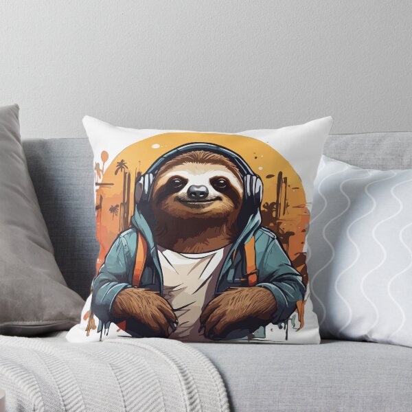 Item preview, Chill Sloth Listening to Music T-Shirt designed and sold by AllyPrimeArt.
