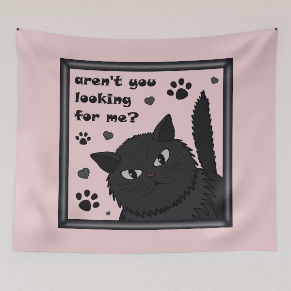 Item preview, Frame with a cat and the inscription "Aren't you looking for me?" designed and sold by Cherevan.