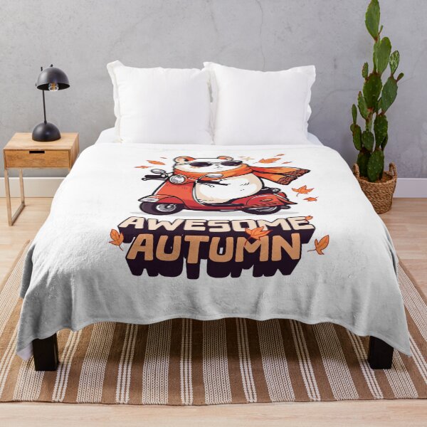 Item preview, Awesome Autumn Fall Hamster on Wheels designed and sold by MerrileeWorley.