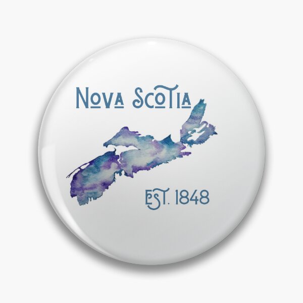 Item preview, Nova Scotia est. 1848 - watercolor in purple and blue designed and sold by JewelsNova.