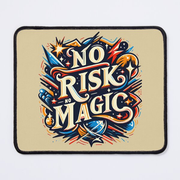 Item preview, No Risk No Magic, typography designed and sold by maxmaj.