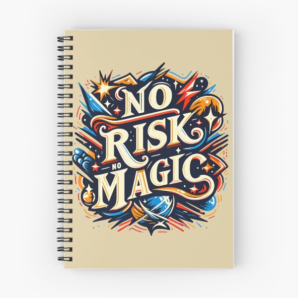 Item preview, No Risk No Magic, typography designed and sold by maxmaj.