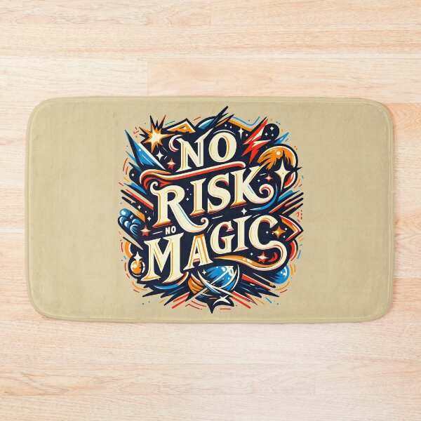 Item preview, No Risk No Magic, typography designed and sold by maxmaj.