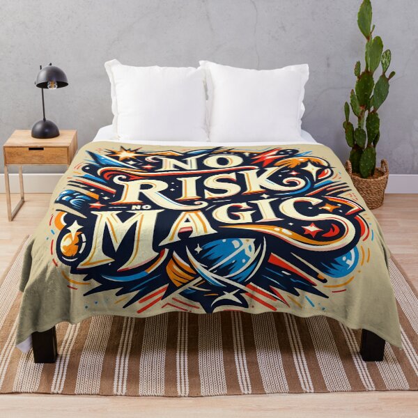 Item preview, No Risk No Magic, typography designed and sold by maxmaj.