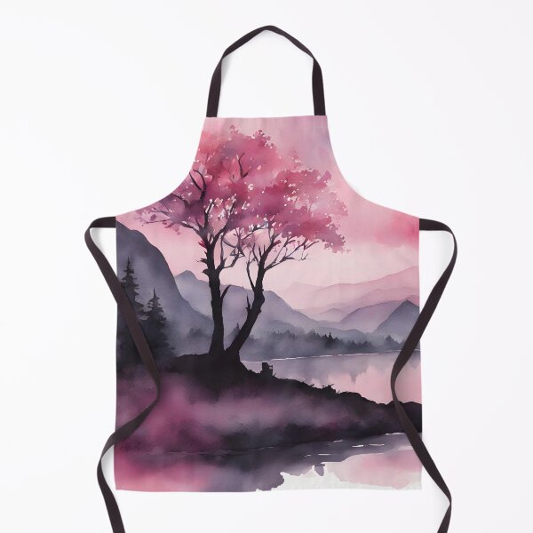Item preview, Pink Silhouette Lake View designed and sold by CalmnessbyChoice.