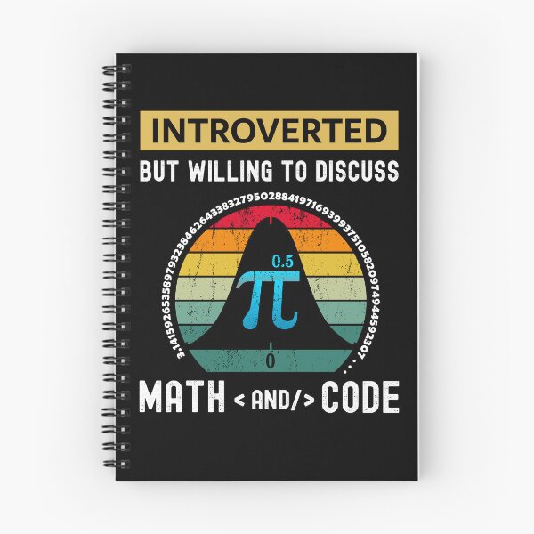 Item preview, Introverted But Willing to Discuss Math and Code: Funny Gift for the Introvert, Math Teachers, data analysts and Data Scientists and Programmers designed and sold by thegiftedadult.