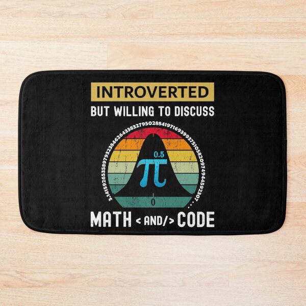 Item preview, Introverted But Willing to Discuss Math and Code: Funny Gift for the Introvert, Math Teachers, data analysts and Data Scientists and Programmers designed and sold by thegiftedadult.