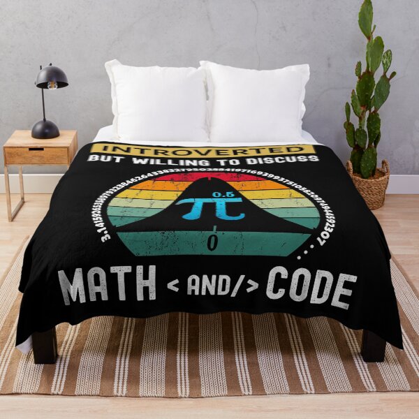 Item preview, Introverted But Willing to Discuss Math and Code: Funny Gift for the Introvert, Math Teachers, data analysts and Data Scientists and Programmers designed and sold by thegiftedadult.