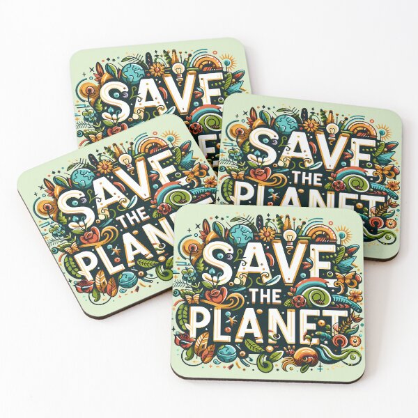 Item preview, Save the Planet, typography designed and sold by maxmaj.