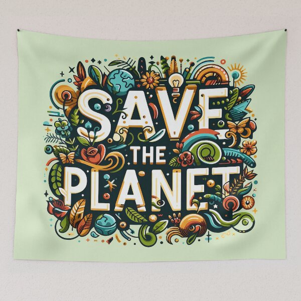 Item preview, Save the Planet, typography designed and sold by maxmaj.