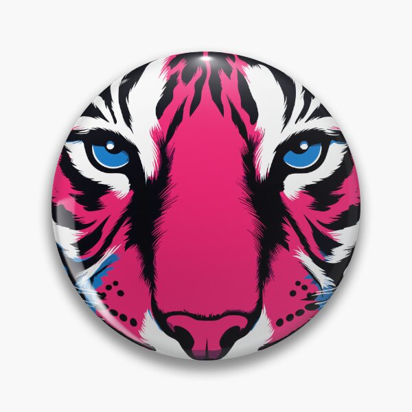 Item preview, Amazing Pink tiger blue eyes portrait designed and sold by EmeraldeaArt.