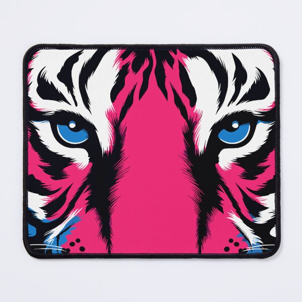 Item preview, Amazing Pink tiger blue eyes portrait designed and sold by EmeraldeaArt.