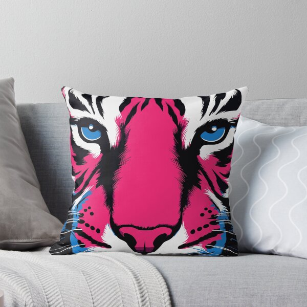 Item preview, Amazing Pink tiger blue eyes portrait designed and sold by EmeraldeaArt.