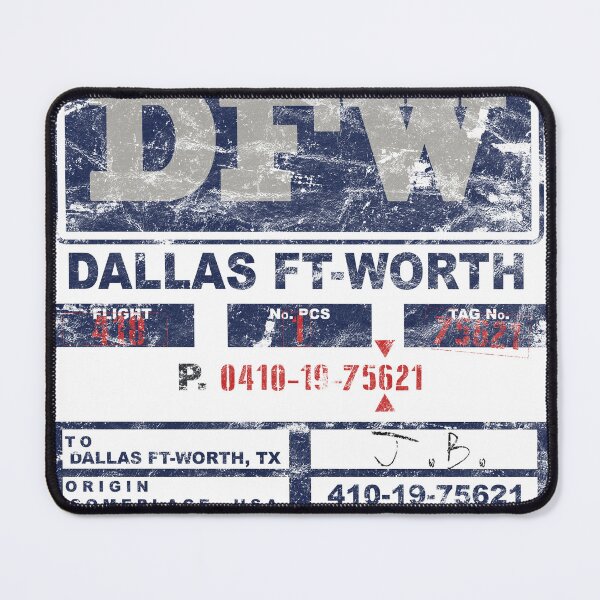 Item preview, DFW Dallas Ft.Worth Airport Vintage Airline Tag Travel Design designed and sold by RealPilotDesign.